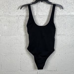 COTTON ON Women's Low-Back One-Piece Cheeky Swimsuit black small
